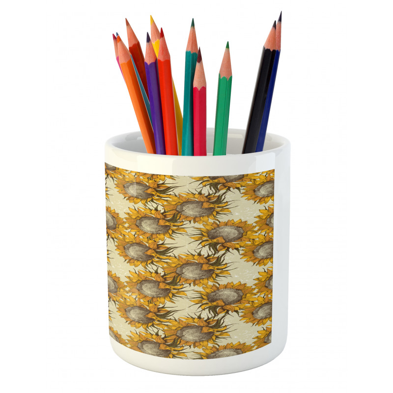 Vintage Nature Ornament Pencil Pen Holder