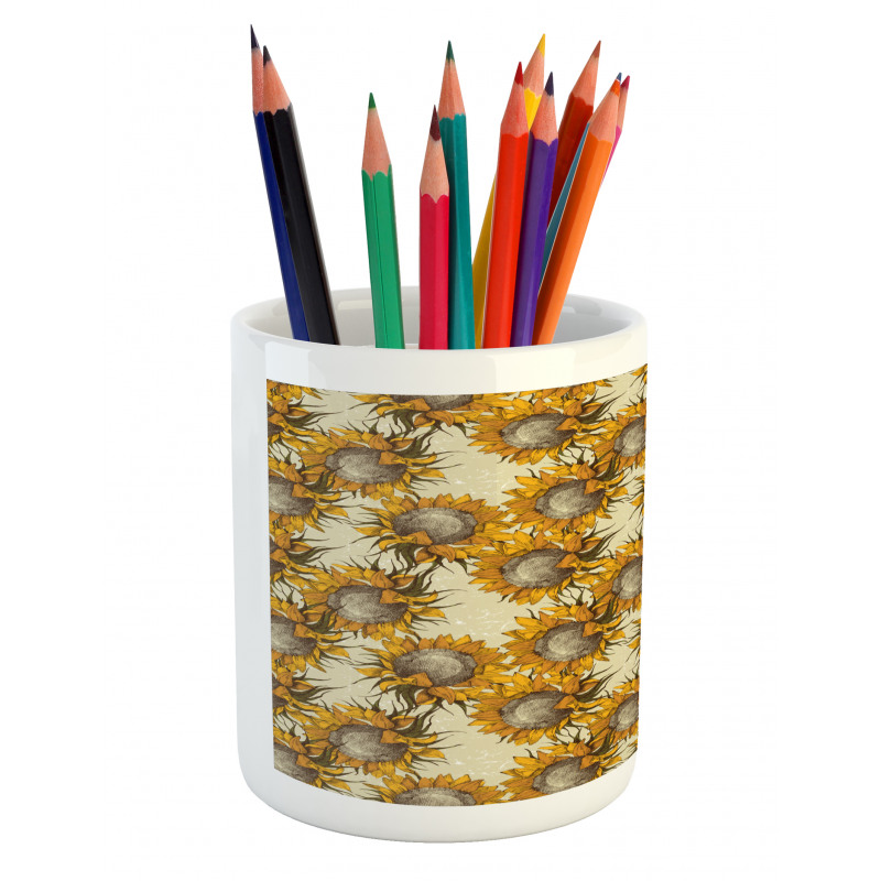 Vintage Nature Ornament Pencil Pen Holder