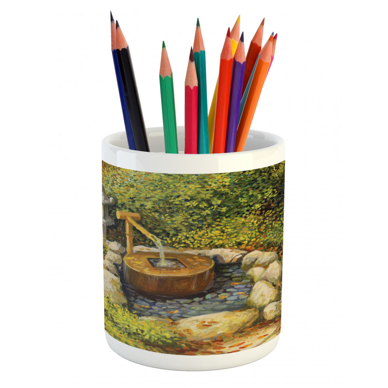 Water Basin Lantern Pencil Pen Holder