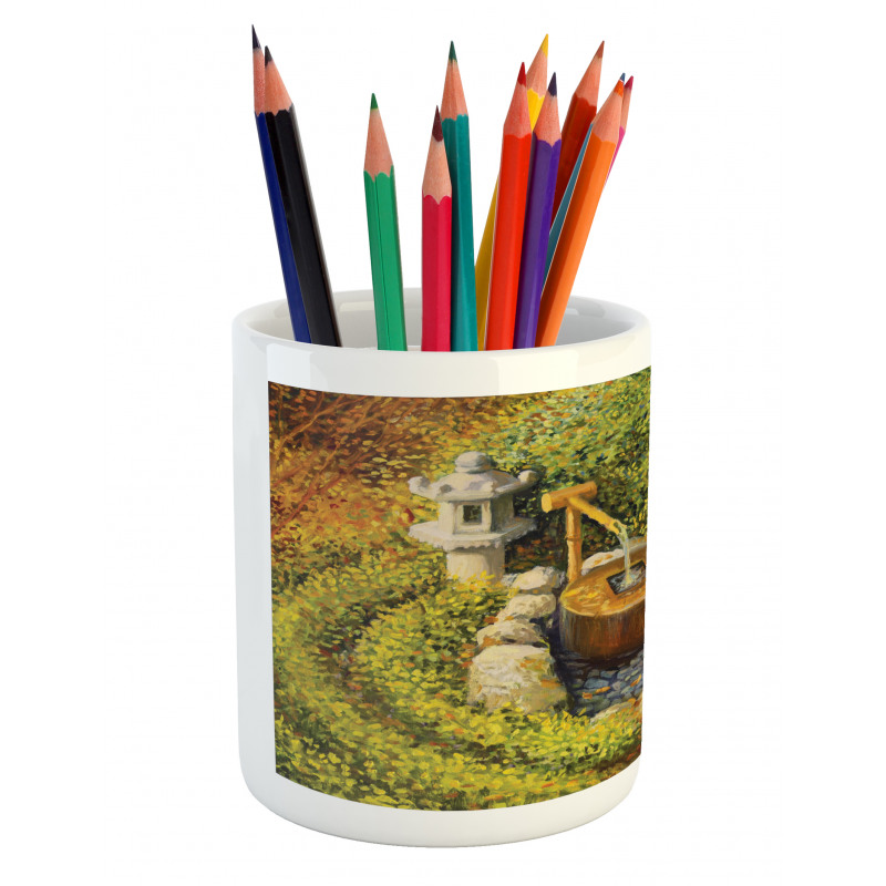 Water Basin Lantern Pencil Pen Holder