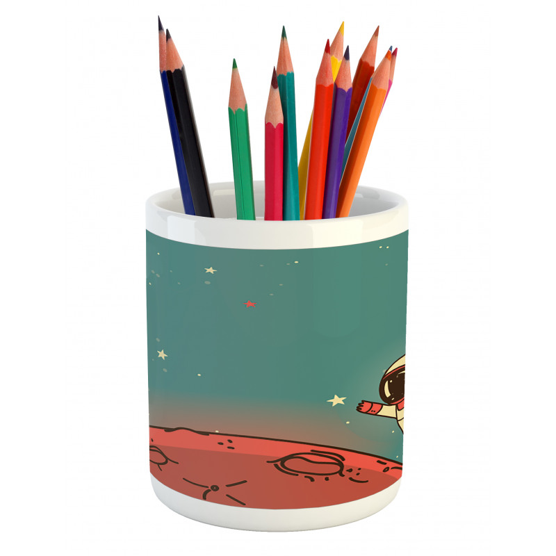 Doodle Cosmonaut Pencil Pen Holder