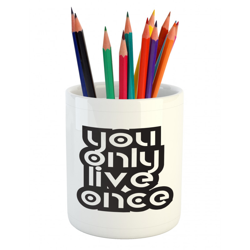 Modern Popular Phrase Pencil Pen Holder