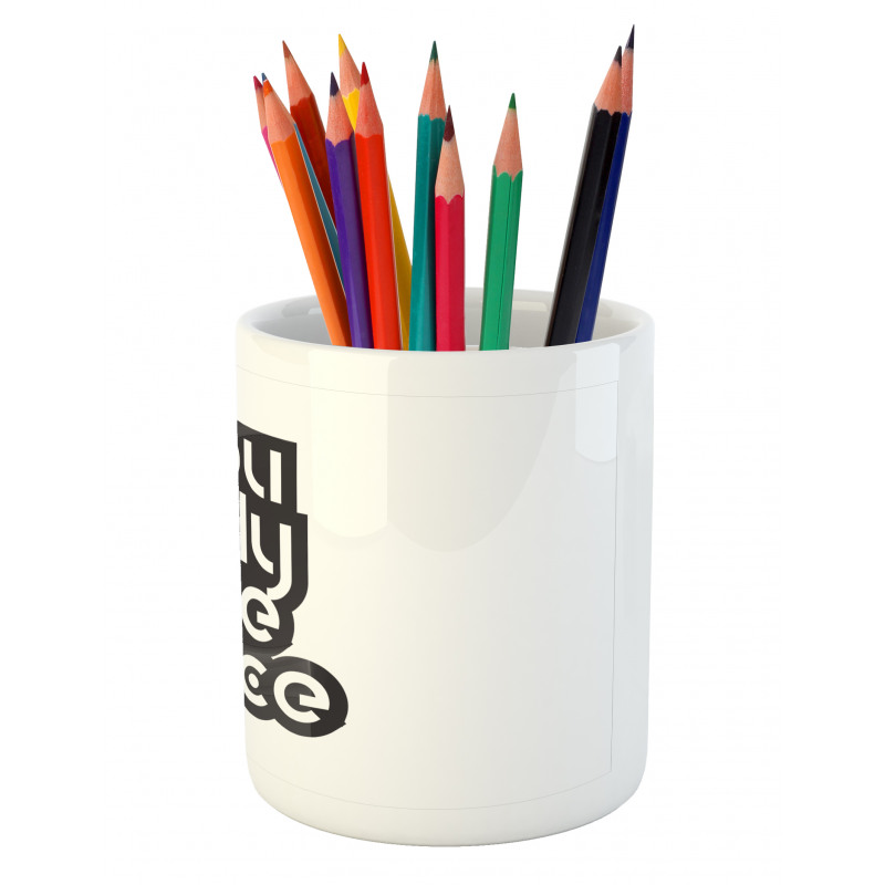 Modern Popular Phrase Pencil Pen Holder