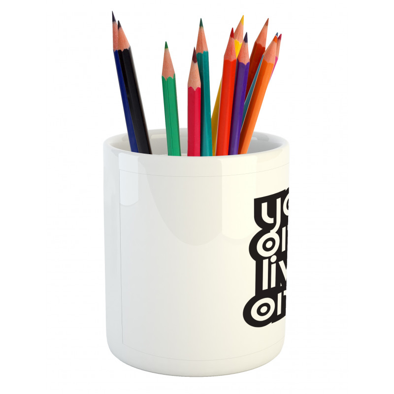 Modern Popular Phrase Pencil Pen Holder