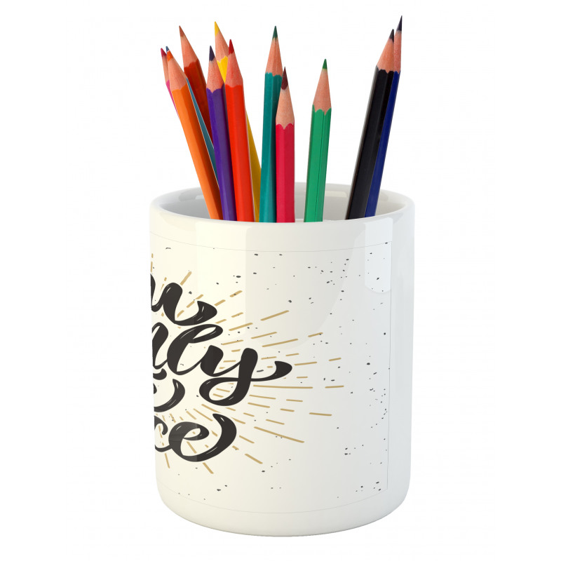 Hand Drawn Popular Words Pencil Pen Holder