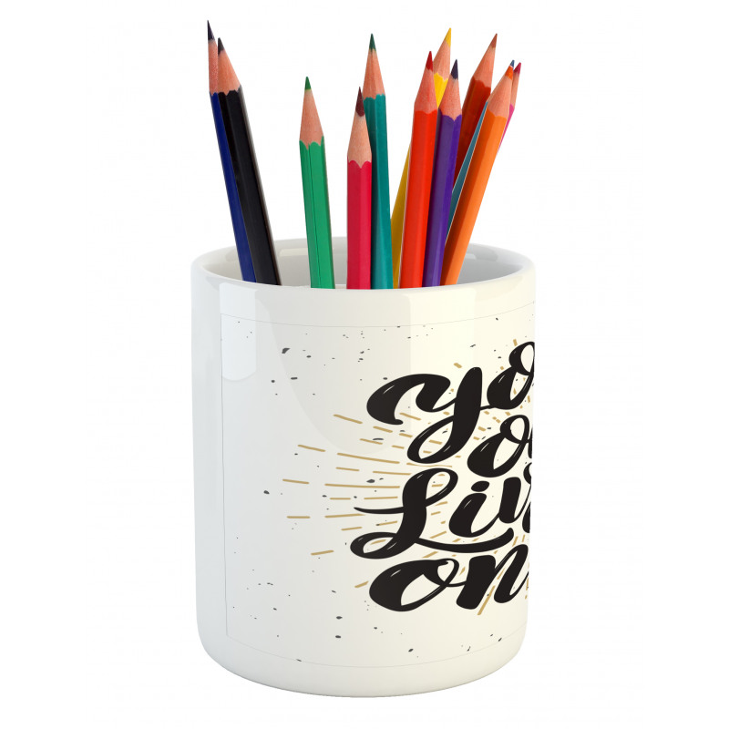 Hand Drawn Popular Words Pencil Pen Holder