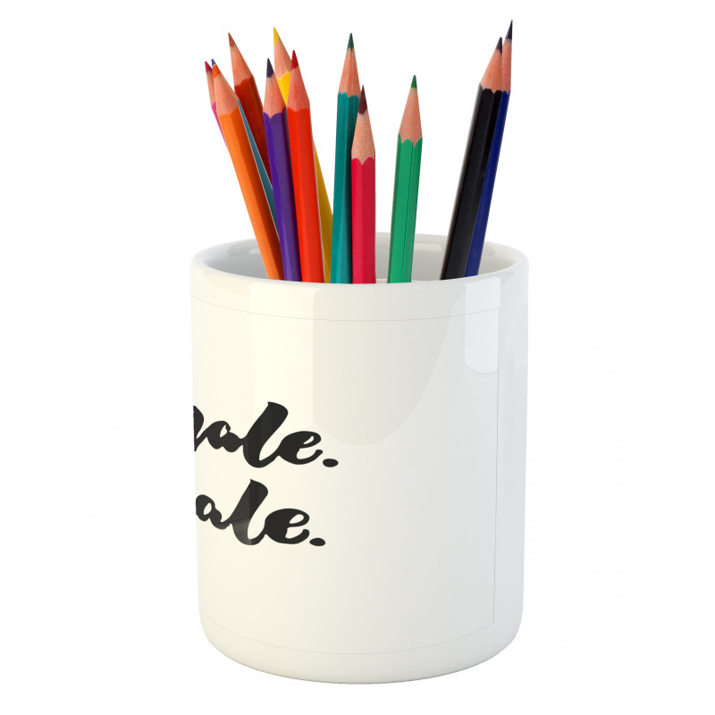 Brush Ink Words Pencil Pen Holder