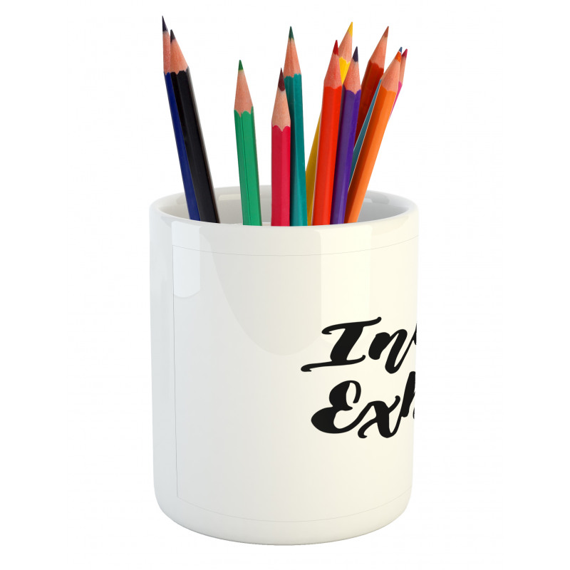 Brush Ink Words Pencil Pen Holder