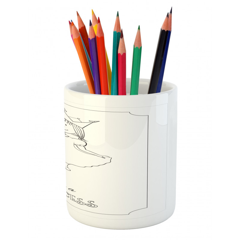 Girl in Crown Pencil Pen Holder