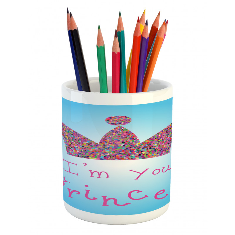 Mosaic Crown Tiara Pencil Pen Holder