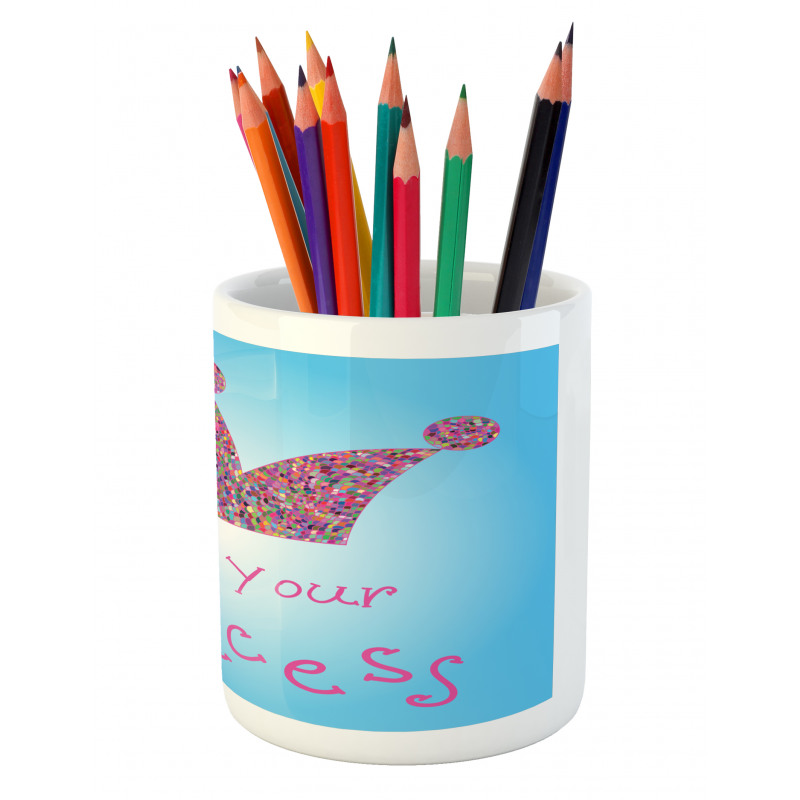 Mosaic Crown Tiara Pencil Pen Holder