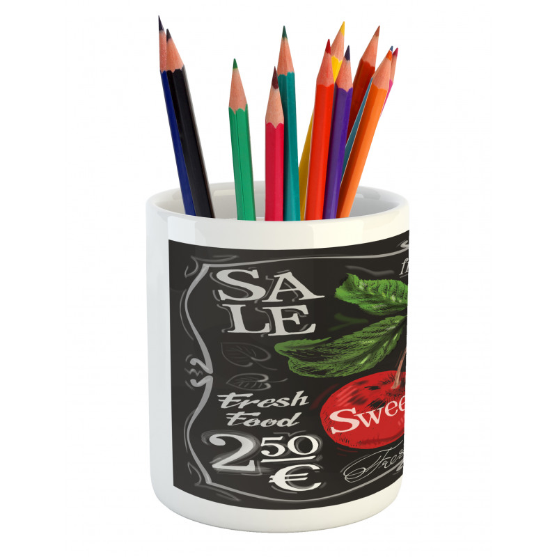 Sketch Style Ripe Cherry Pencil Pen Holder