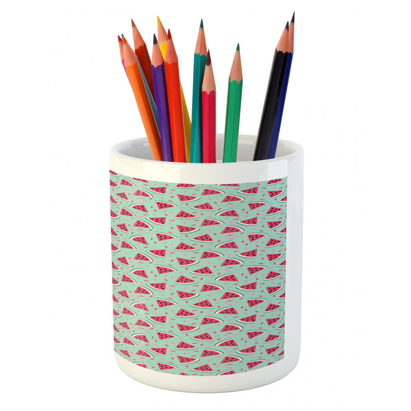 Pop Art Watermelon Slices Pencil Pen Holder