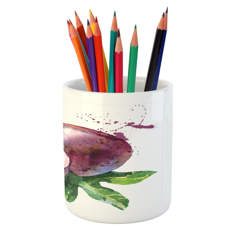 Watercolor Exotic Design Pencil Pen Holder