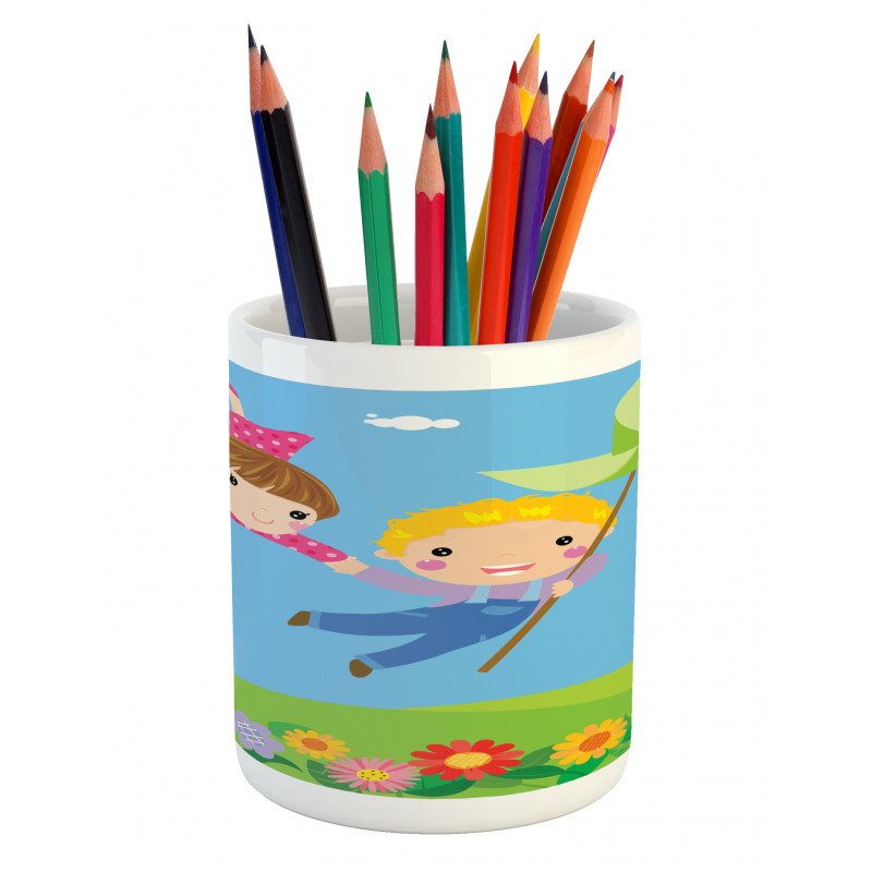 Cartoon Kids Friends Pencil Pen Holder