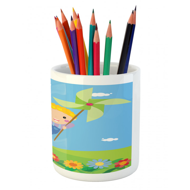 Cartoon Kids Friends Pencil Pen Holder