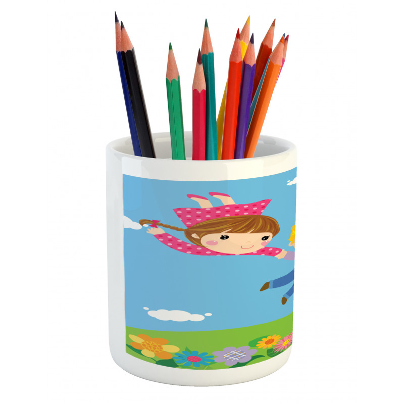 Cartoon Kids Friends Pencil Pen Holder