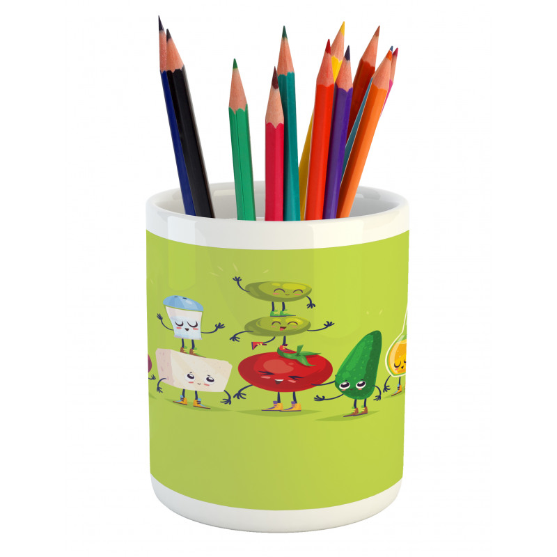 Greek Salad Funny Pencil Pen Holder