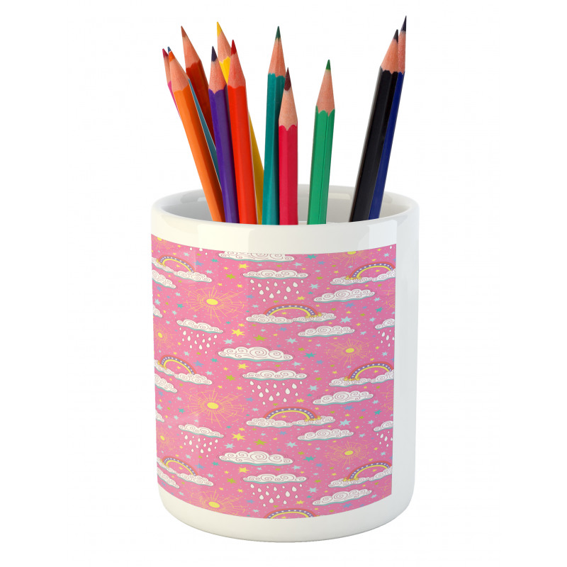 3 Color Rainbow Pencil Pen Holder