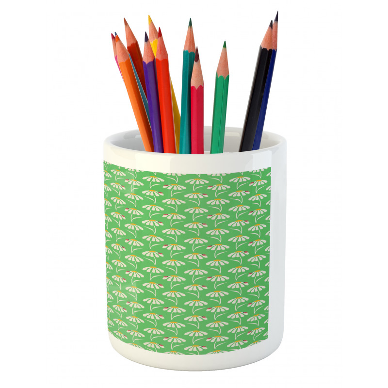 Daisies Ladybugs Pencil Pen Holder