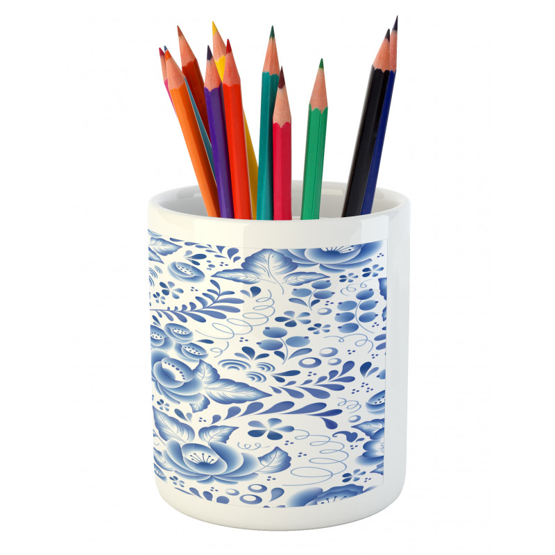 Porcelain Pattern Pencil Pen Holder