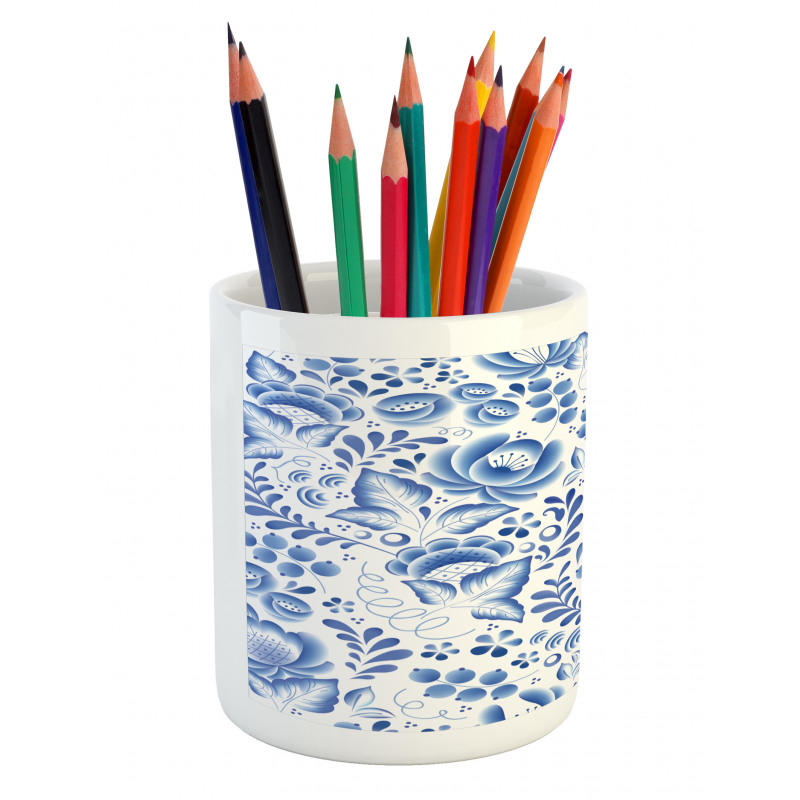 Porcelain Pattern Pencil Pen Holder