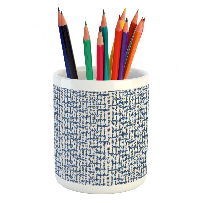 Messy Waves Triangles Pencil Pen Holder