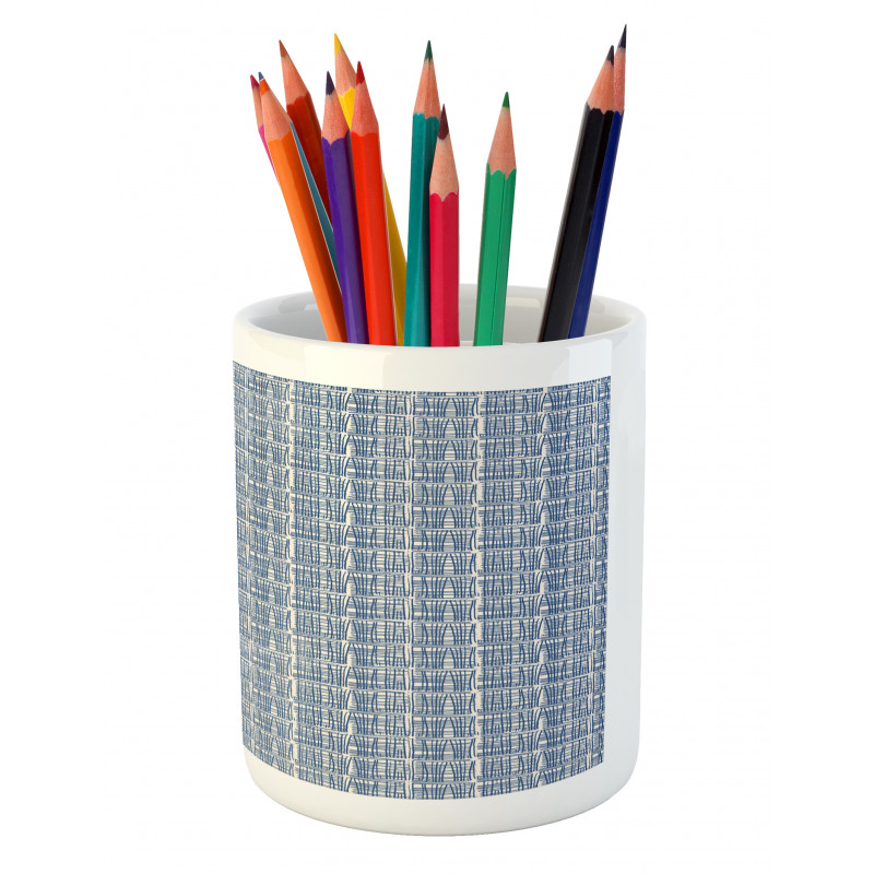 Striped Hippie Tile Pencil Pen Holder