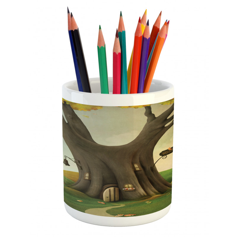 Cosy Tree Tunk Autumn Pencil Pen Holder