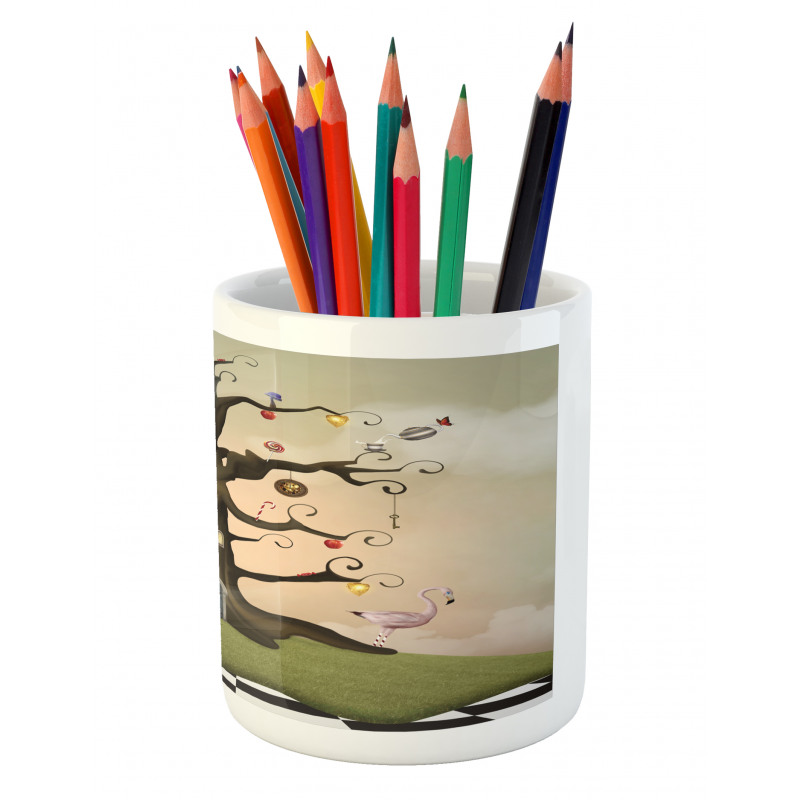 Ornamented Leafless Bole Pencil Pen Holder