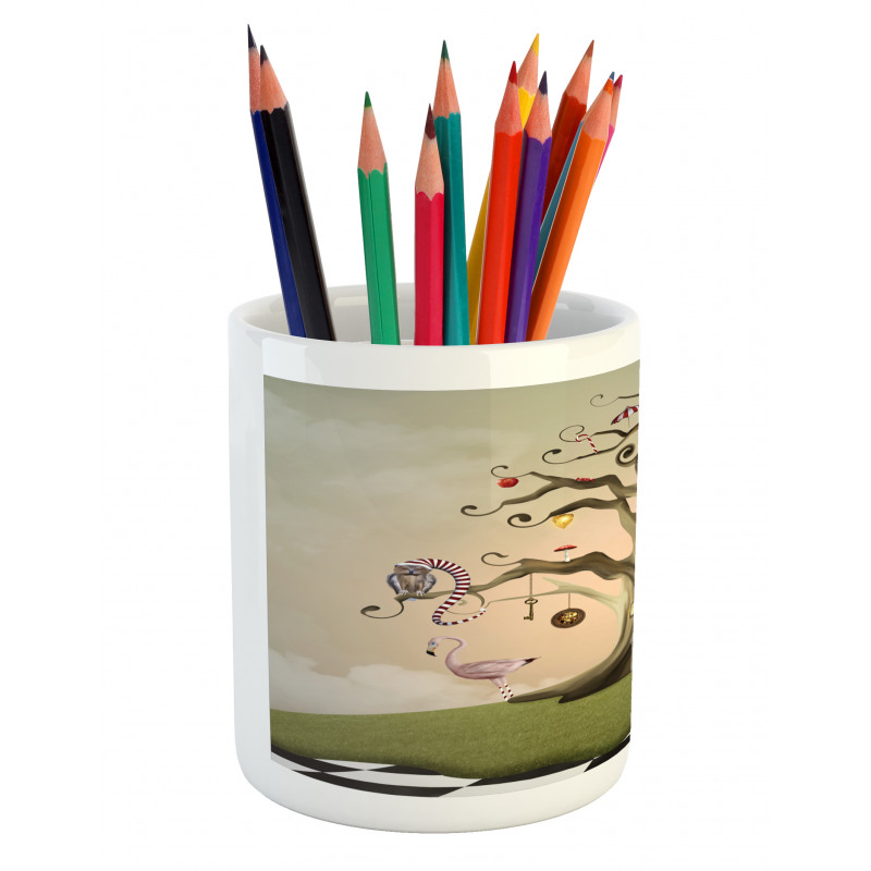 Ornamented Leafless Bole Pencil Pen Holder