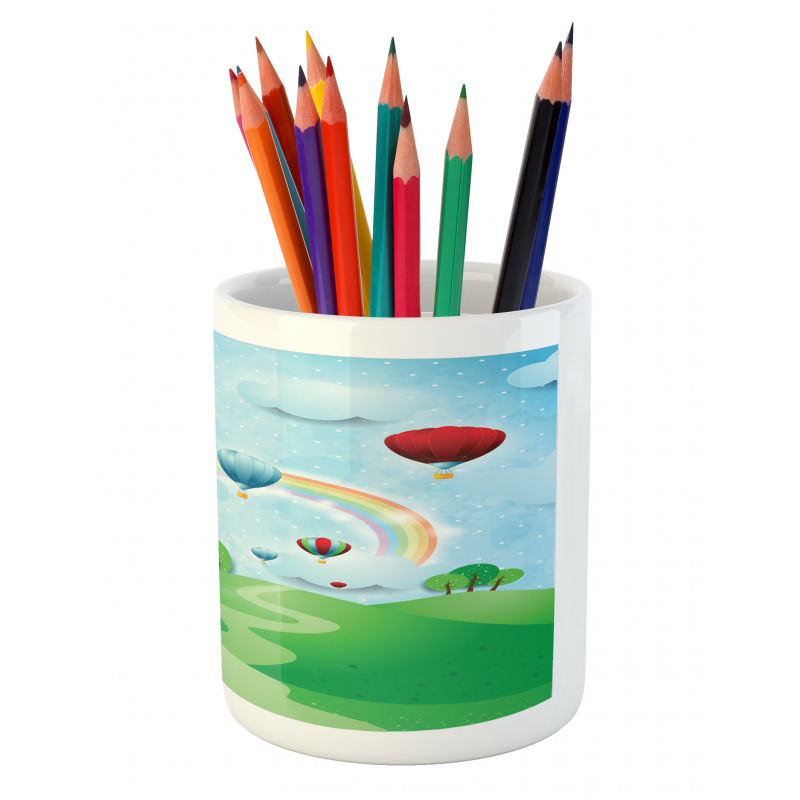 Circular Rainbow Halo Pencil Pen Holder