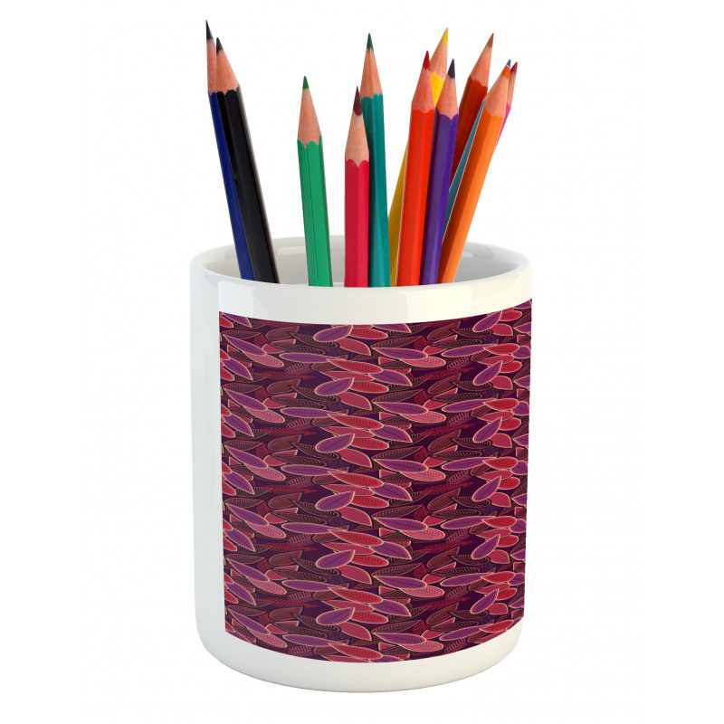 Abstract Leaves Foliage Pencil Pen Holder