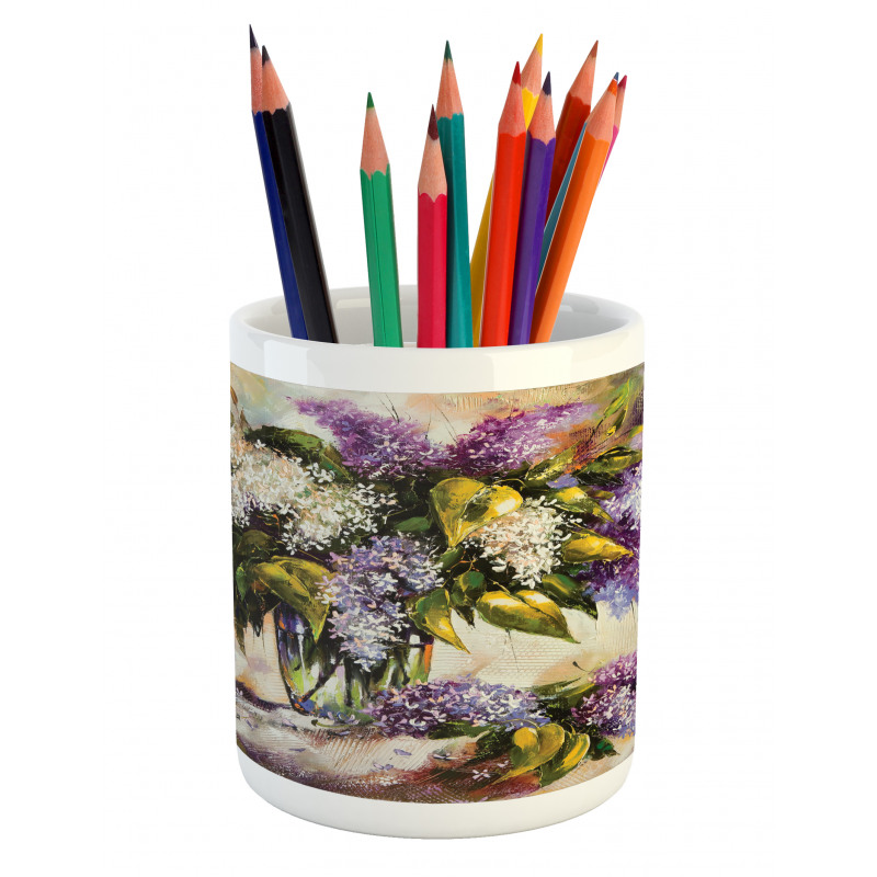 Impressionist Oil Paint Pencil Pen Holder