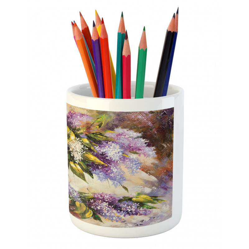 Impressionist Oil Paint Pencil Pen Holder