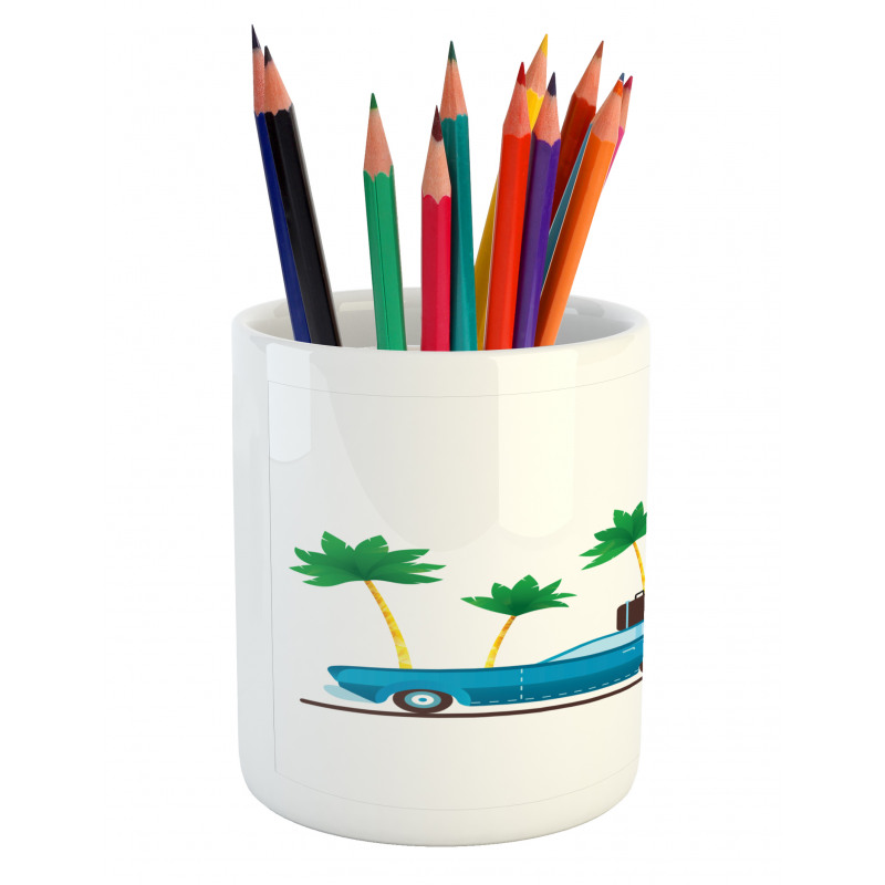 Exotic Travel Theme Pencil Pen Holder