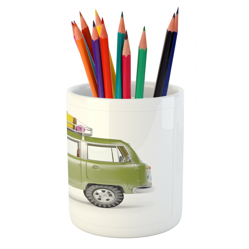 Retro Safari Van Africa Pencil Pen Holder