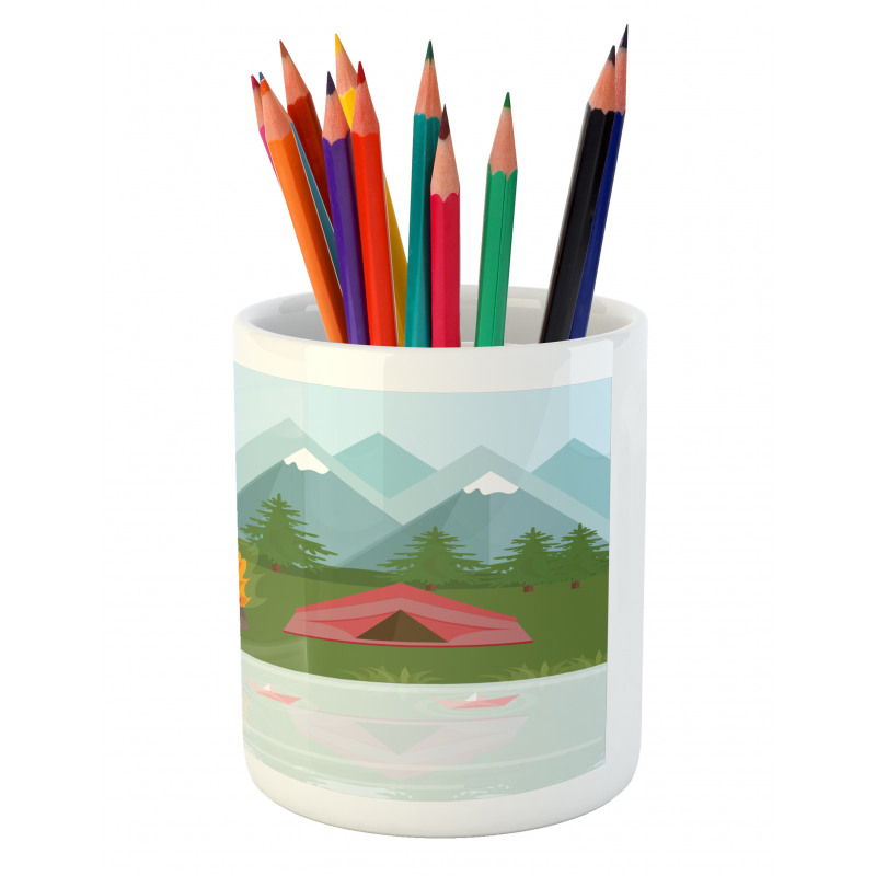 Cartoon Caravan Tent Pencil Pen Holder