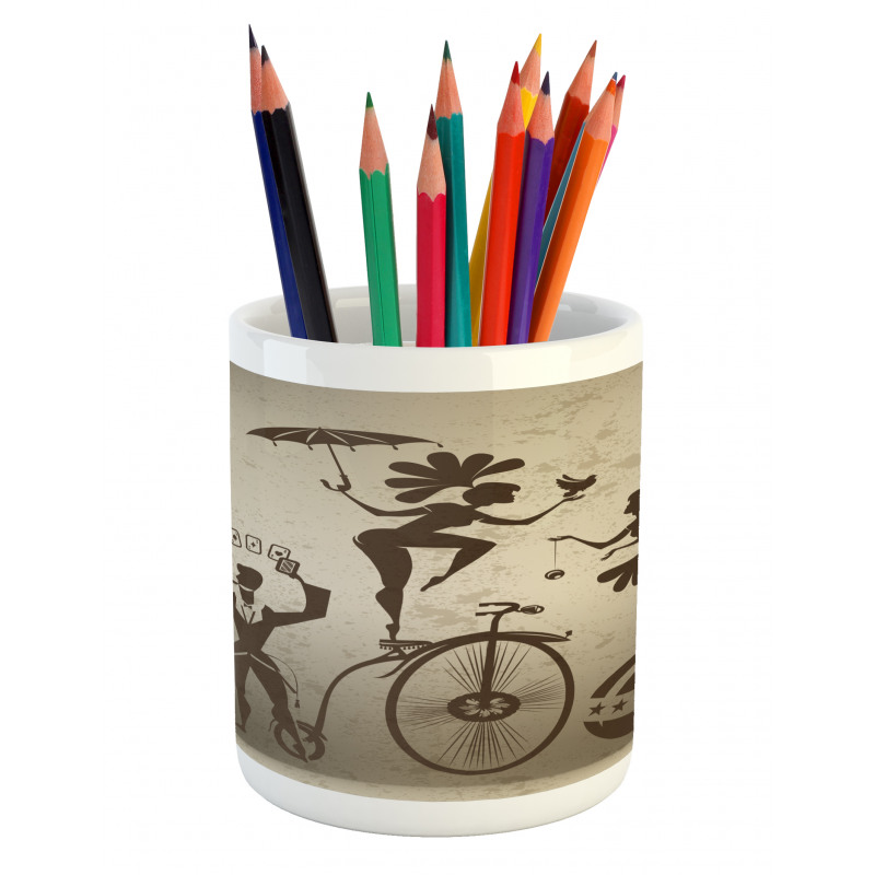 Acrobats and Magician Pencil Pen Holder