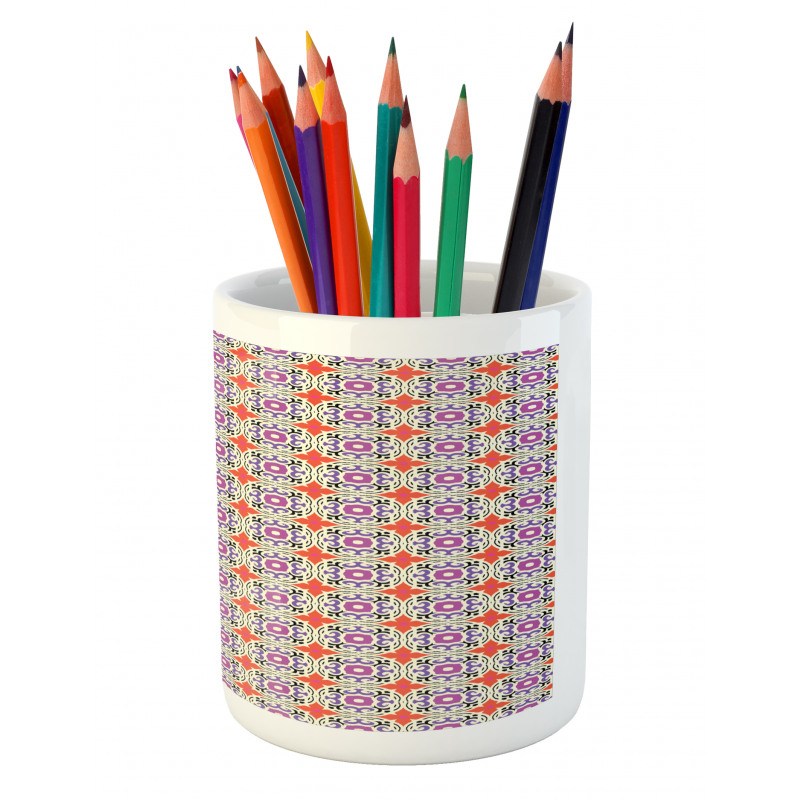 4 Petal Floral Motifs Pencil Pen Holder