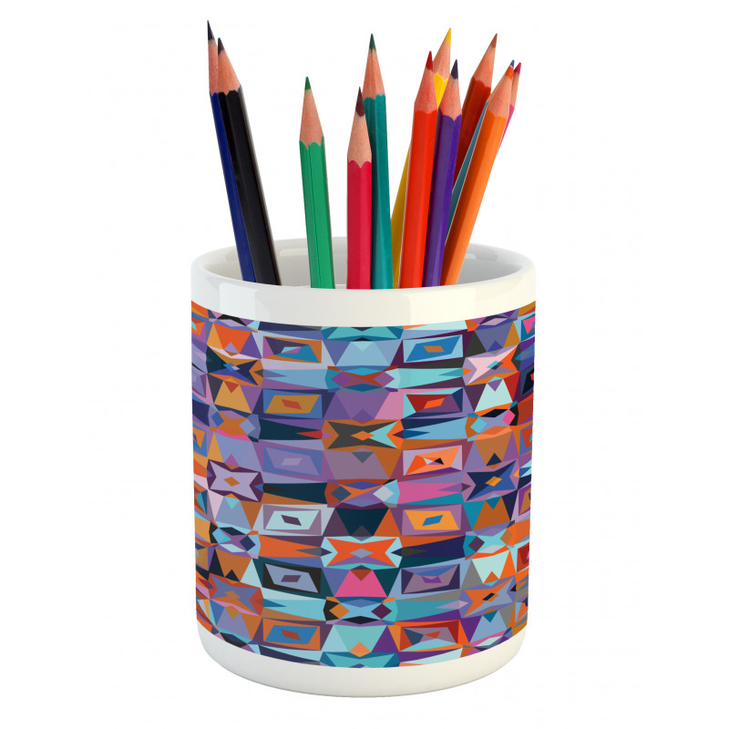 Geometric Tile Pencil Pen Holder