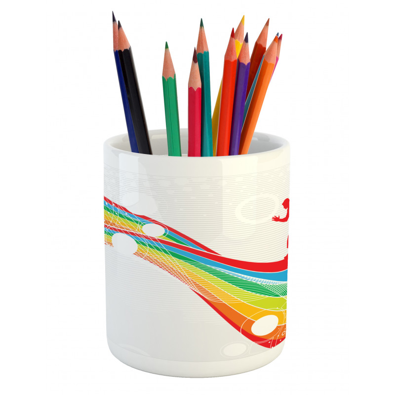 Men on a Wave Pencil Pen Holder