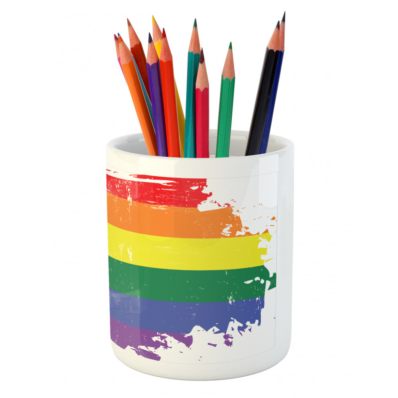 LGBT Flag Line Pencil Pen Holder