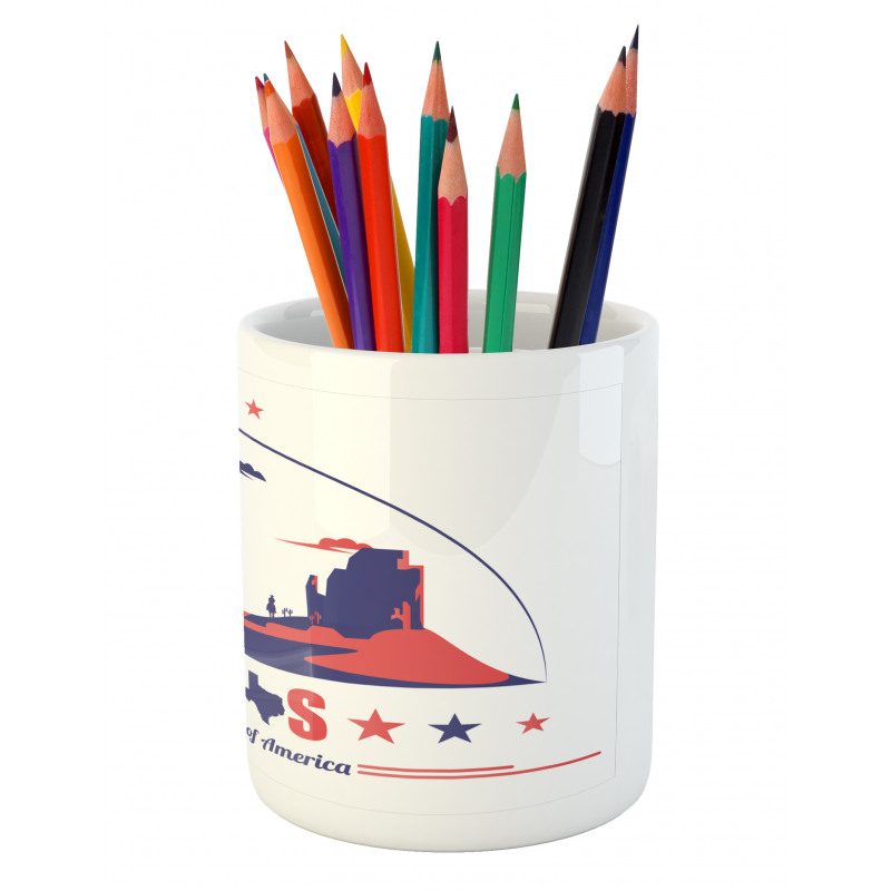 State Map Cowboy Pencil Pen Holder