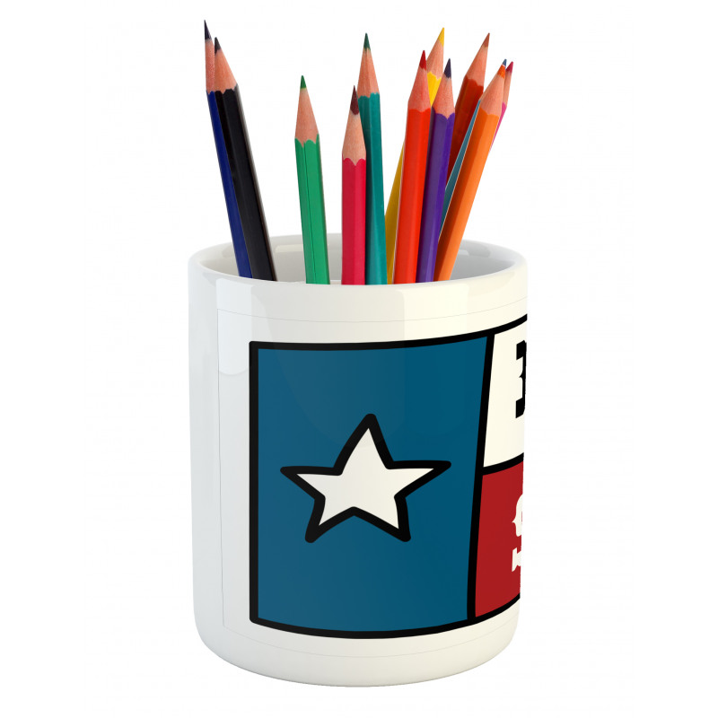 State Flag Design Pencil Pen Holder