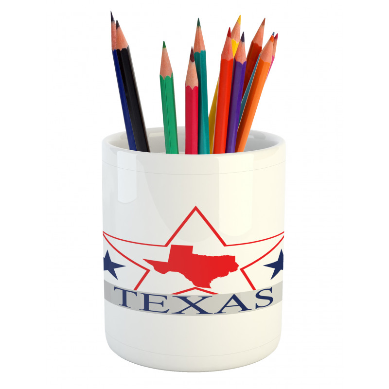 American Map Pattern Pencil Pen Holder