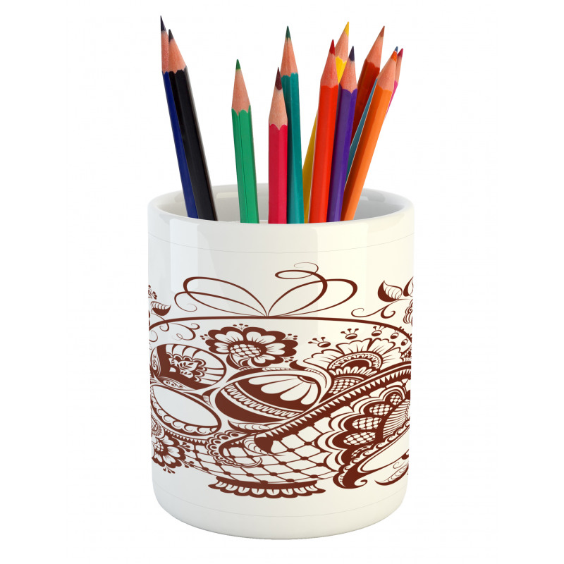 Classic Swirls Blossom Pencil Pen Holder