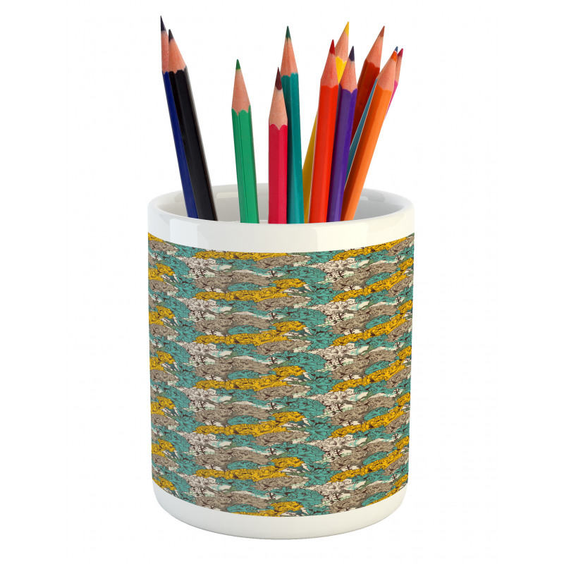 Blossoming Carnations Pencil Pen Holder