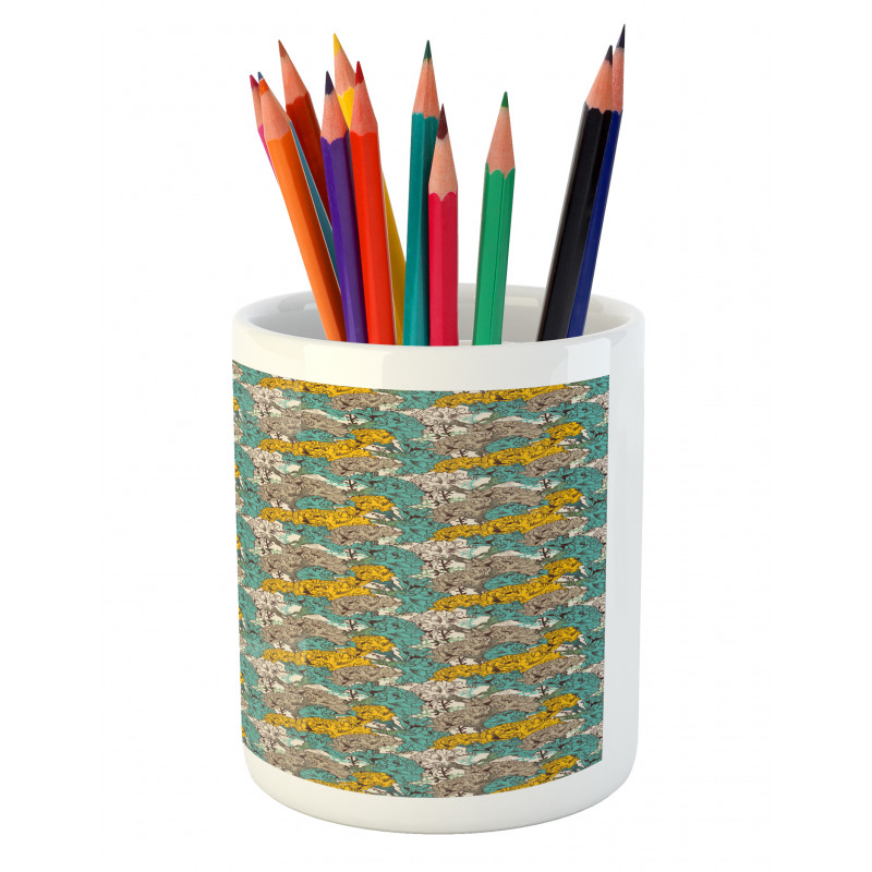 Blossoming Carnations Pencil Pen Holder