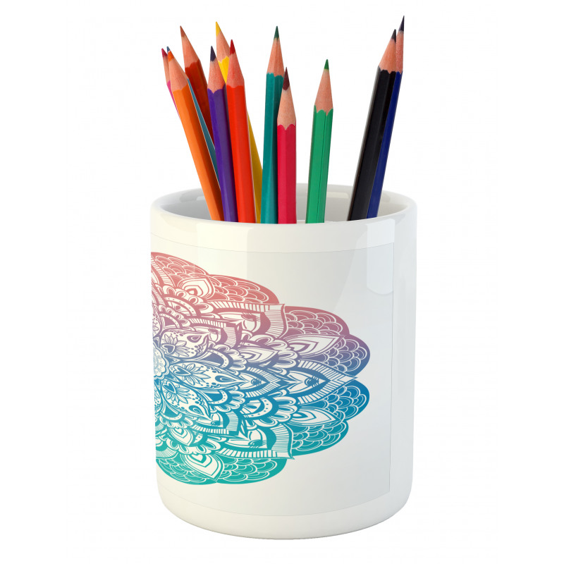 Boho Gypsy Mandala Art Pencil Pen Holder